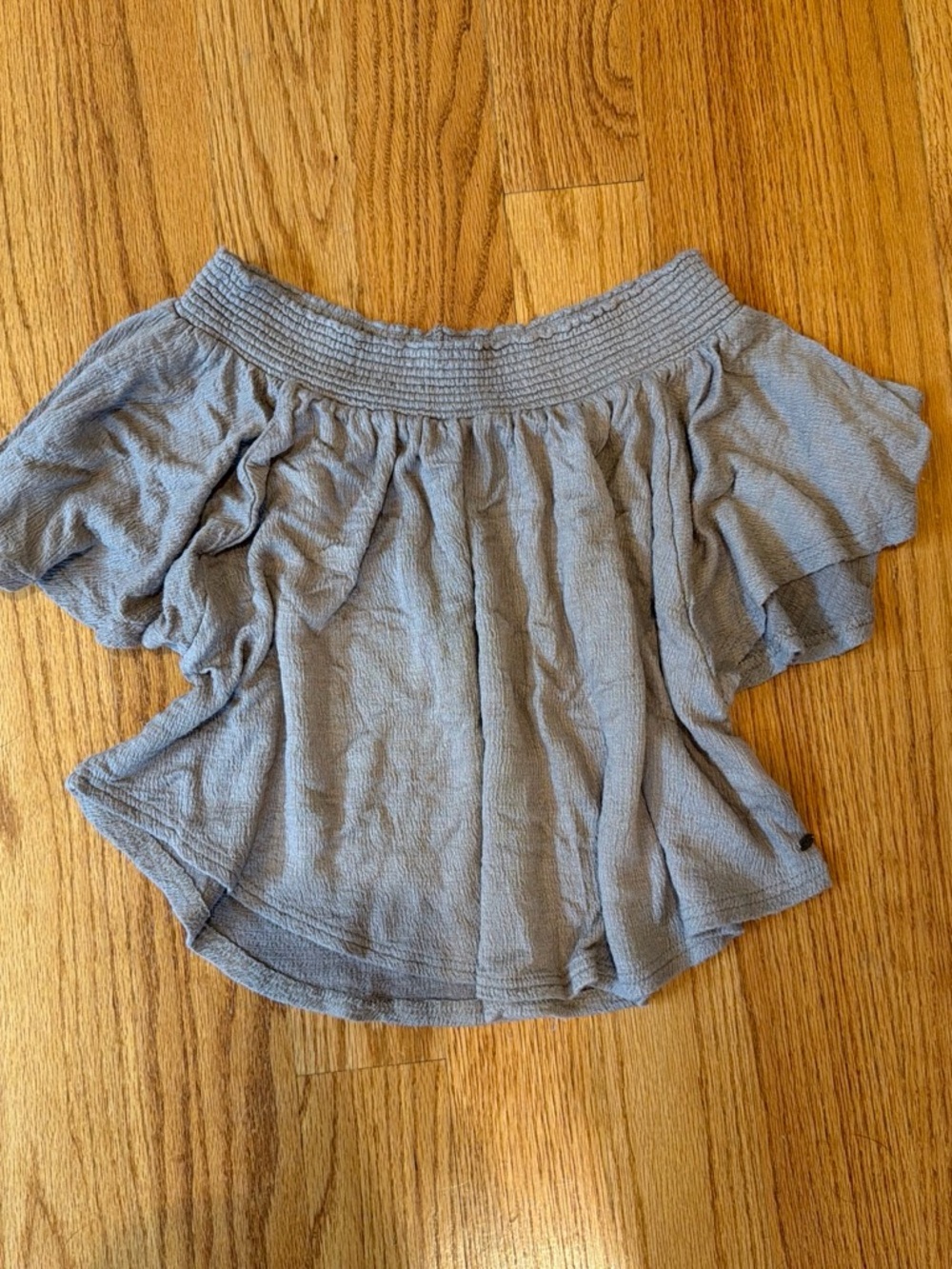 Light Beige Off-Shoulder Ruffled Women's Top